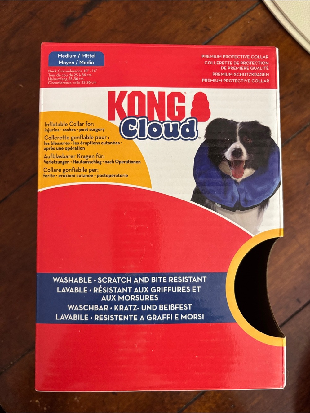 Kong Cloud Inflatable Dog Collar - Royal Blue Medium New